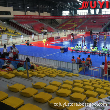 telescopic bleacher with plastic chair for indoor, aluminum bleachers JY-706